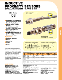Thumbnail of document Data Sheet - E57-SD Small Diameter Inductive Proximity Sensors